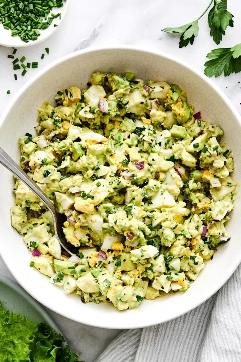 Simple & Zesty Mediterranean Avocado Egg Salad