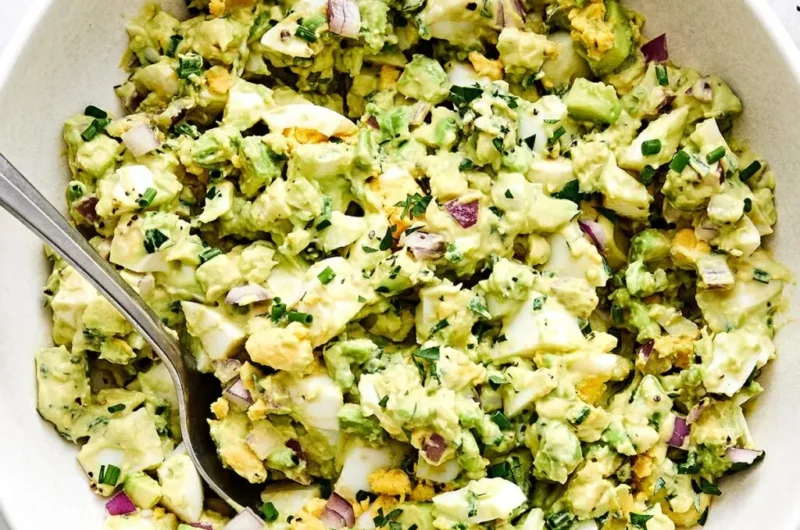 Simple & Zesty Mediterranean Avocado Egg Salad