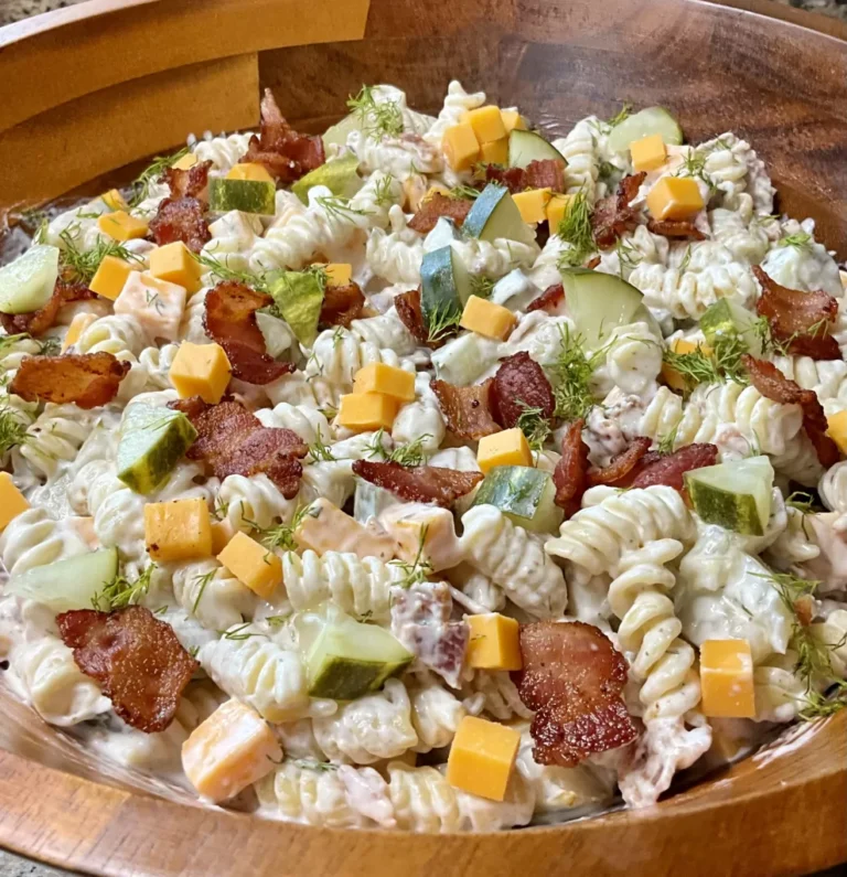 Dill Pickle Bacon Pasta Salad