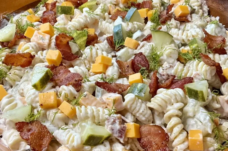 Dill Pickle Bacon Pasta Salad
