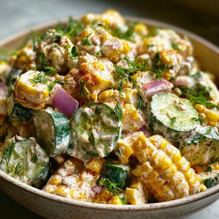 Street Corn Creamy Cucumber Chicken Salad