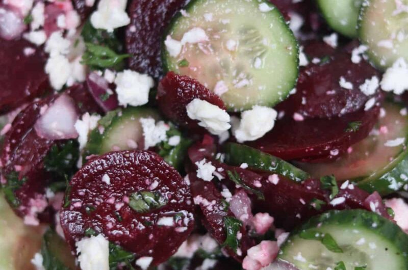 Irresistible Beet Feta Salad With Cucumber And Dill