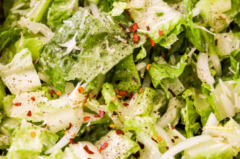 5-Minute Lemon Parmesan Lettuce Salad